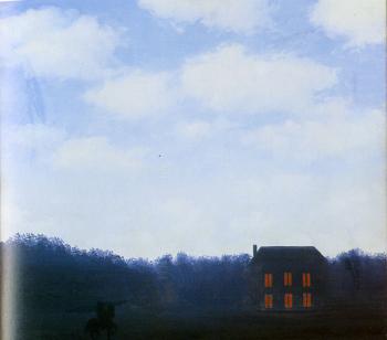Rene Magritte : landscape with rider